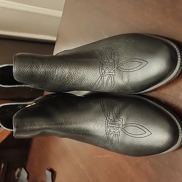 Lauren 10B Ralph Lauren Leather Prestyn Bootie Black - Picture 1 of 7